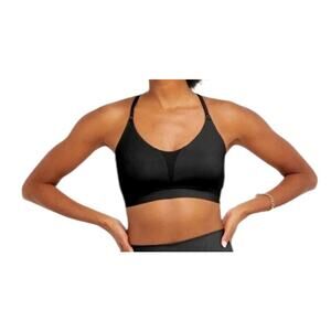 Champion Women's Medium Moisture Wick Black Soft Touch Light Support Sports Bra